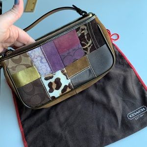 Vintage patchwork coach mini bag